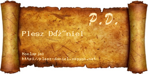 Plesz Dániel névjegykártya