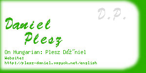 daniel plesz business card